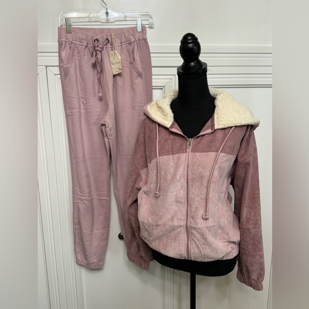 Hem & Thread Pink Jumpsuit Set